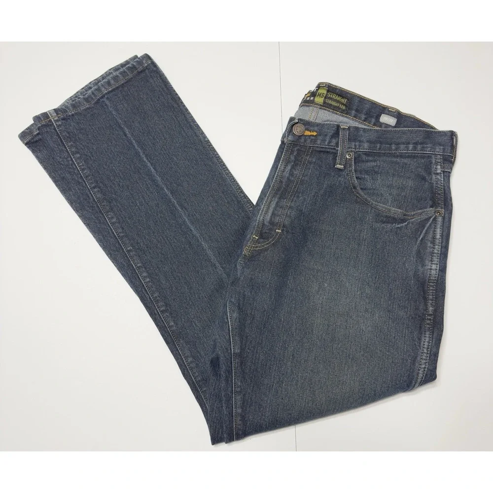 Ariat M5 Rebar Straight Leg Jeans Men's 35x30 Denim Cowboy Work Rodeo Dark Wash